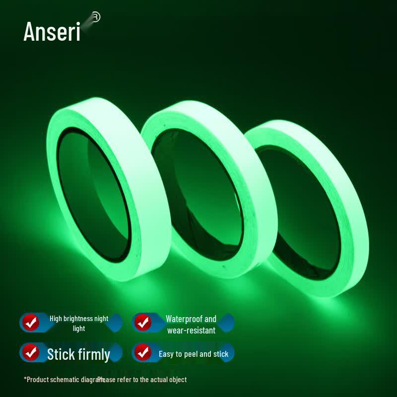 Ansell Green Luminous Reflective Tape 1.2cm x 10m зелёный