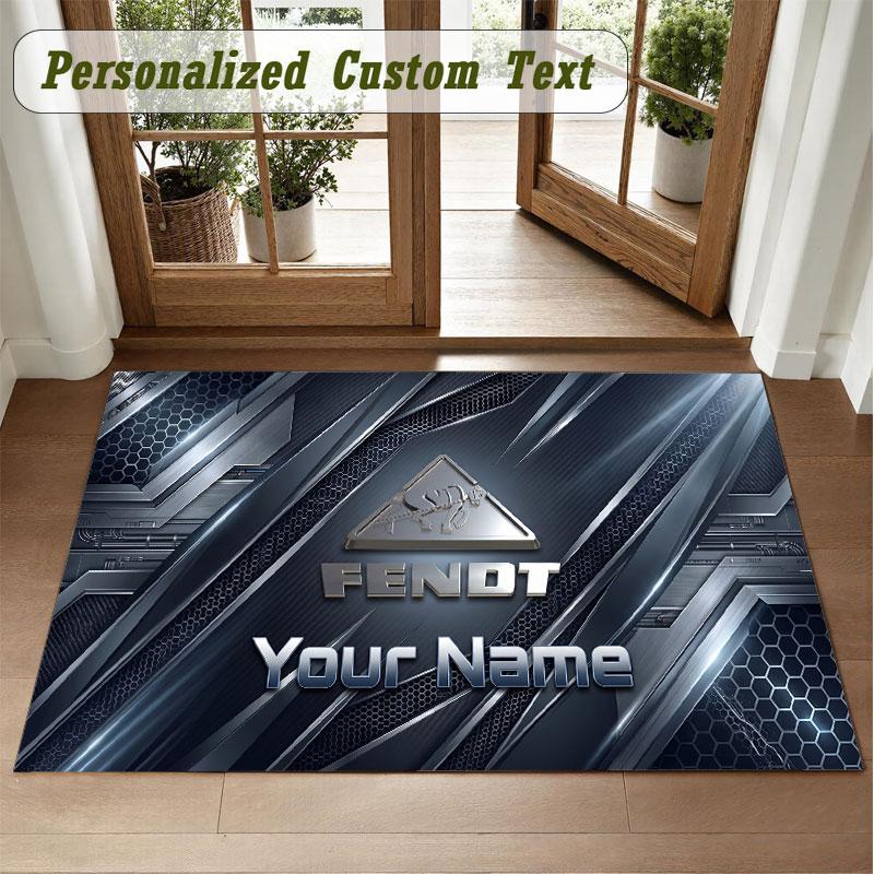 Crystal Velvet Square Rug Custom NameFendt Pattern Non Slip Home Floor Decor Rug