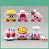 Rozkošná sada 6 figurek jídla Kirby Roztomilá PVC Dekorace do auta Sběratelské hračky
