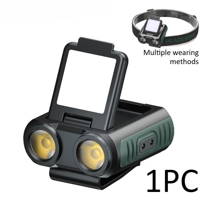 Sensor COB LED Headlamp Cap Clip Light USB Rechargeable Head Flashlight Built-in Battery Headlight Led Head for Fishing Camping