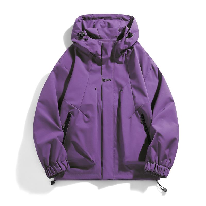 Американская куртка мужская Spring Mountain Outdoor Three-proof Casual Loose Tooling Hooded Jacket S фиолетовый