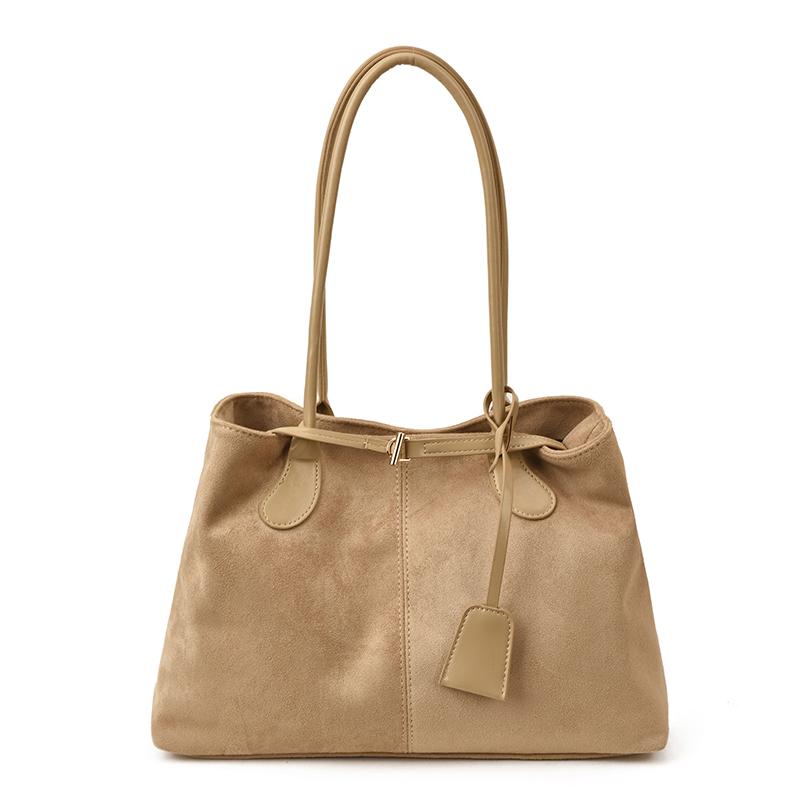 

Women Big Suede Shoulder Bag 2025 Winter Retro Soft Tote Bag Luxury Designer Trend Female Simple Handbags and Purses 37cmx24cmx10cm хакі