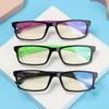 1Pc Retro Ultralight Round Square Frame Anti Blue Light Glasses Unisex Anti-Reflective Spectacles Computer Goggles Leopard Print