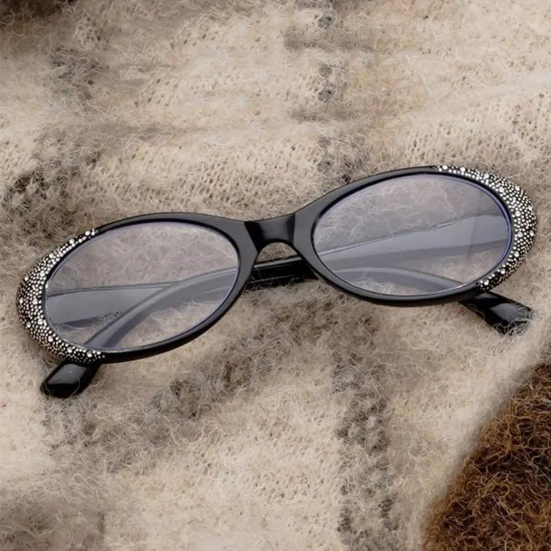 Luxury Diamond Reading Glasses for Women Men Trendy Far Sight Eyewear Blue Light Blocking 0+1.0+4.0