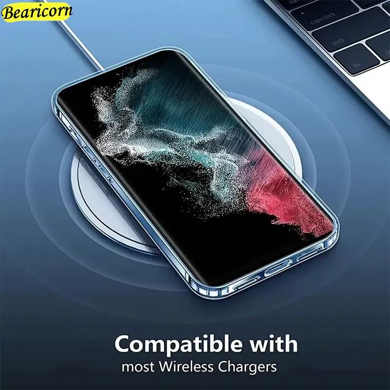 360 Full Body Cover Silicone Case For Samsung Galaxy S2 S24 Ultra S23 Plus S22 S21 FE S20 S10 Lite S9 S8 Double Transparent