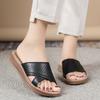 Mom cool slippers wear soft-soled non-slip hollowed-out medium and old sandals flat-soled women's cool slippers