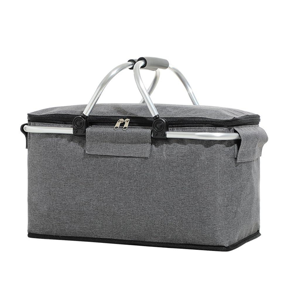 Cesta de Picnic Plegable Aislada de Gran Capacidad - para Exteriores y Personalizable