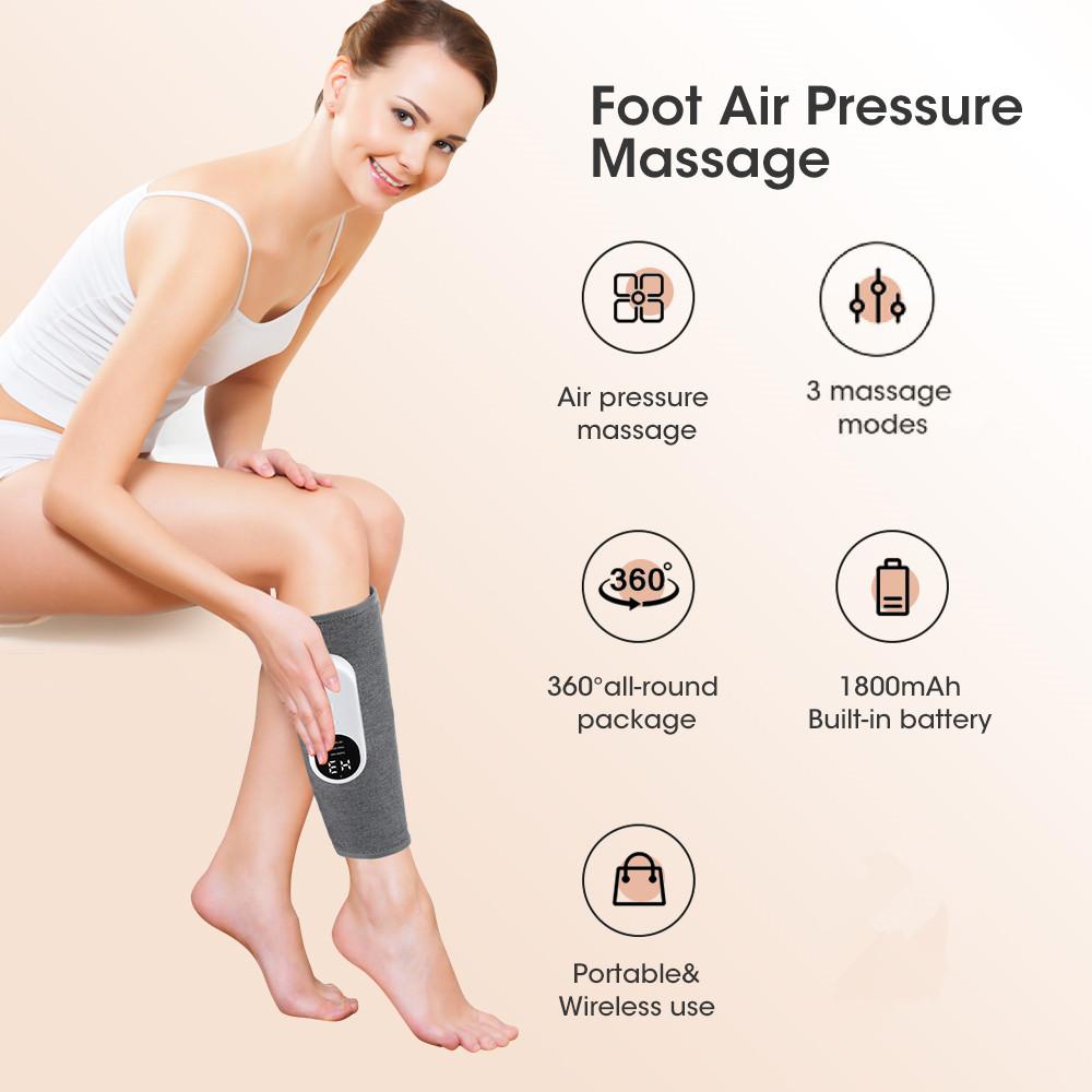 360° All-Round Wrapping Electric Leg Massager Rechargeable Calf Air Compression Massager Household Massage Equipment