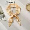 Long silk scarf atmosphere new thin narrow tie bag gift strap headband small tie