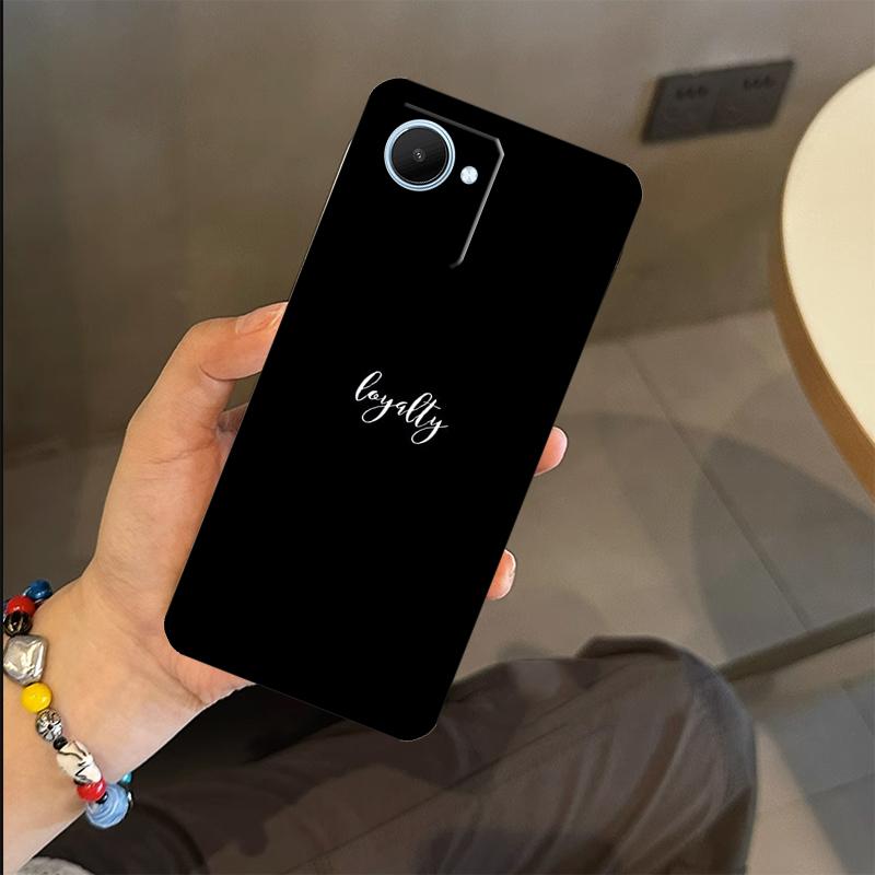 Simple Minamilst Black Quote Case For Realme C71 C75 C55 C51 C53 C25 C63 C61 C65 C67 GT6 GT7 Pro 11 12 13 14 15 Pro Plus Realme 11 Pro Plus