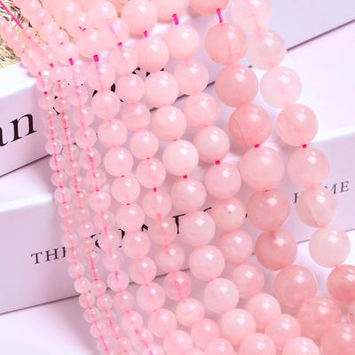 Pink Natural Gemstone 20-60pcs 4/6/8/10/12mm Loose Bead Bracelet Necklace Making Material DIY