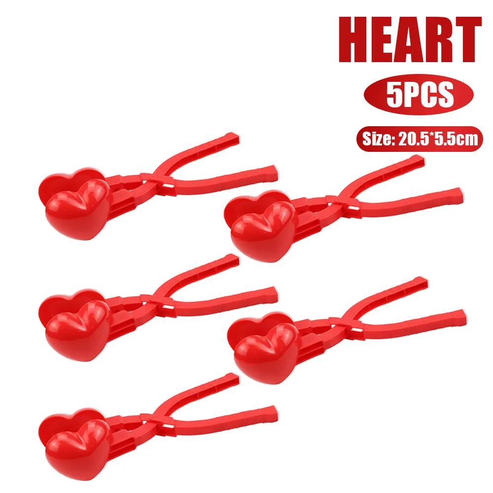 5Pcs Duck Shaped Snowball Maker Clip Children Outdoor Plastic Winter Snow Sand Making Mould Tool for Kids Fight Fun Sports Toys