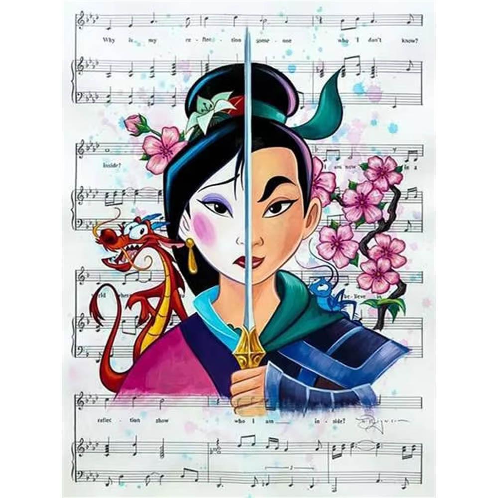 Disney Classic Princess Collection Q Version 5D Diamond Painting Full of Diamonds DIY Handmade Diamond Painting Cartoon Decorative Painting Kit