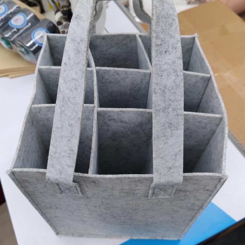 Wine Carrier Tote Felt 9 Bottle Wine Bags Reusable Wine Bag For Travel. Picnic Byob Portable Leakproof Wine Tote Bag For Dinner