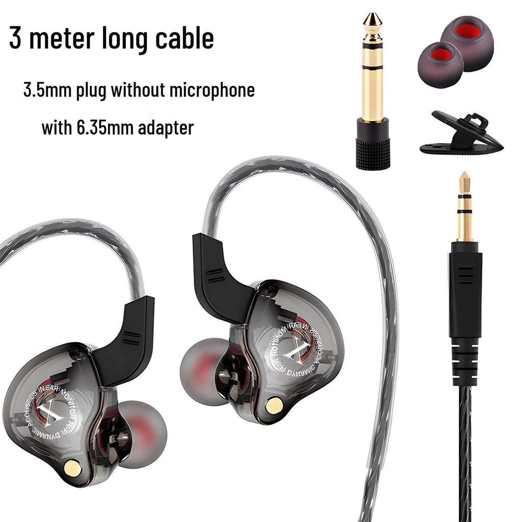 Electric Instrument Practice Headphones: Wired In-Ear for Guitar, Bass, Piano, Organ, Drum Monitors