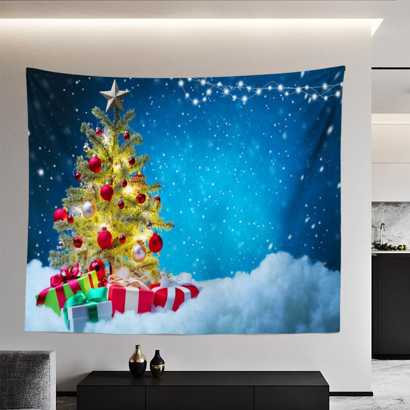 Weihnachtsteppich, europäische und amerikanische Weihnachts-Schlafzimmer-Raumaufteilung, Hintergrundtuch, Wandverkleidung