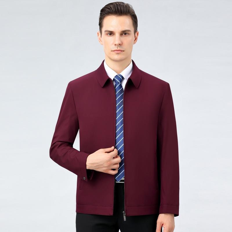 Mulberry Silk Jacket for Men In Spring and Autumn, Middle-aged and Elderly Fathers, Leading Cadres, Civil Servants, Administrative Business Jackets