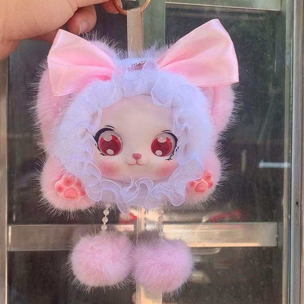 Animal Hood Plush Doll Keychain Handmade Plush Toy Pendant Gifts Plush Figure Backpack Accessories
