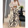 Autumn Women's Fashionable Printed Wide-leg Pants