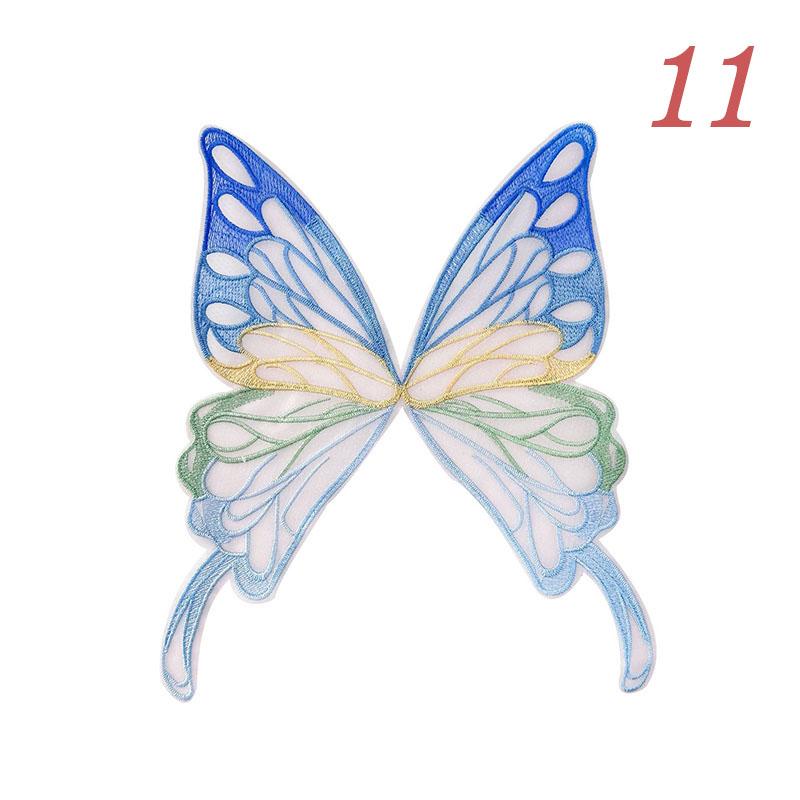 Lace Embroidered Butterfly Patch DIY Sewing Clothing Applique Collar Organza Fabric Patches Dress Decoration Accessories 1pc