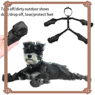 24-Stunden-Lieferung Hundestiefel Hundeschuhe Wasserdicht Verstellbarer Hundestiefel Haustier Atmungsaktive Schuhe Für Outdoor-Spaziergänge Schützt Einfache Installation