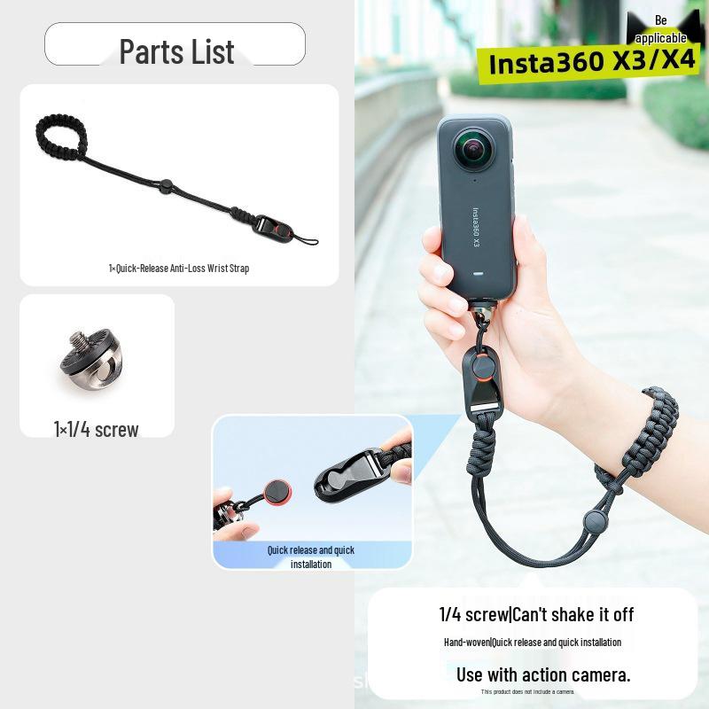 DJI Osmo Pocket 3 Camera Wrist Strap Insta360 X4/X5 Anti-Loss Lanyard