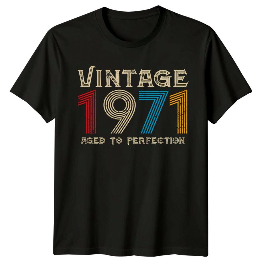 Vintage 1971 Unisexs TShirt Aged To Perfection 55th Birthday Gift