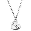 I Love Football Charm Necklace Heart Sports Fan Pendant For Soccer Lovers Casual Jewelry 43cm Chain