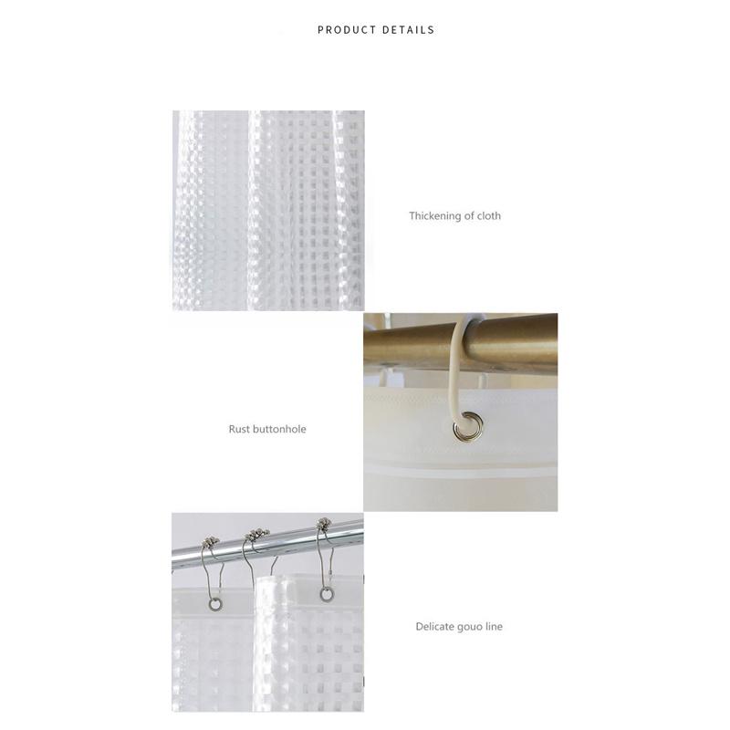 Perdea de duș PEVA imprimată 3D, îngroșată, rezistentă la apă, rezistentă la mucegai, baie despărțitoare pentru baie, perdea universală