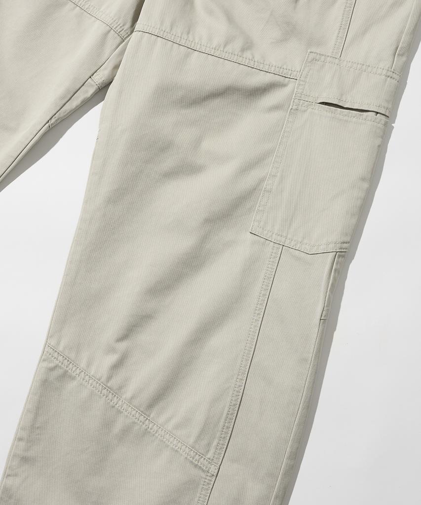 INTEMPOMOOD Panel Bio Washed Cargo Pants_Sand Grey