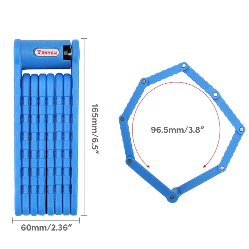 Hochleistungs-Diebstahlsicherung Secure Guard mit Schlüsseln & einfacher Montage Klassisches Faltradschloss Hohe Sicherheitsstufe Fahrradschloss