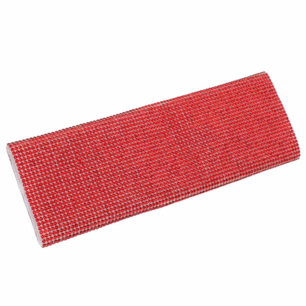 Microphone Sleeve Red Shining Rhinestone Plastic Universal Mic Handle Cover for Stage Show Bar