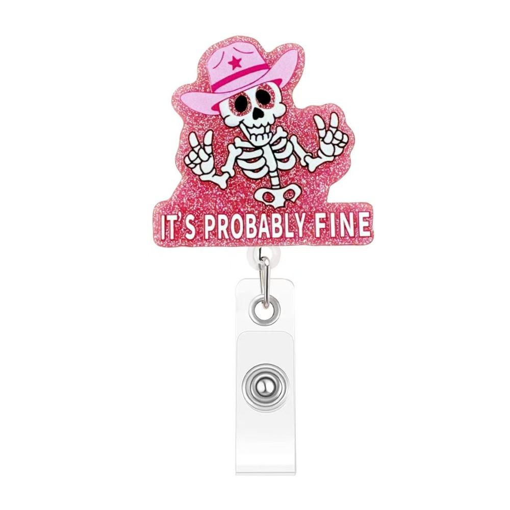 

Выдвижной бейдж-ролик Медсестра-гусь Застежка-пуговица Клипса для ID Модный держатель для бейджа Студент-медик 3