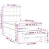 Box Spring Bed with Mattress Taupe 100x200 cm Fabric
