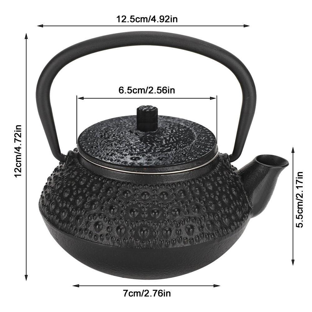 Raindrop Cast Iron Teapot Hammered Texture Japanese Tetsubin Teapot  For Restaurant