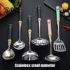 Multipurpose Cooking Spoons Stainless Steel Kitchen Utensil, Spatula Ladle Slotted Turner Rice Spoon, Ergonomic Handle Utensil Heat-Resistant