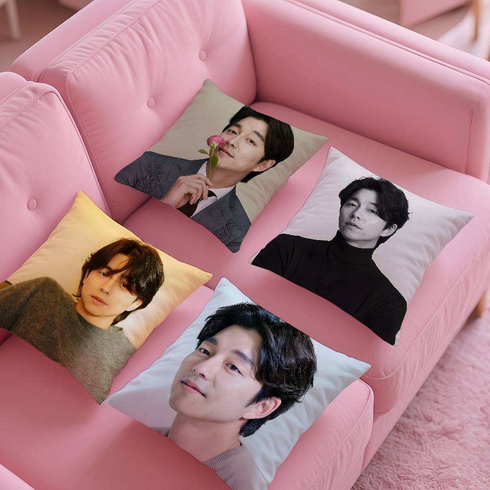 KPOP G-Gong Y-Yoo Pillow Case Pattern Printing Pillowcase Living Room Sofa Cushion Cover Bedroom Room Decor