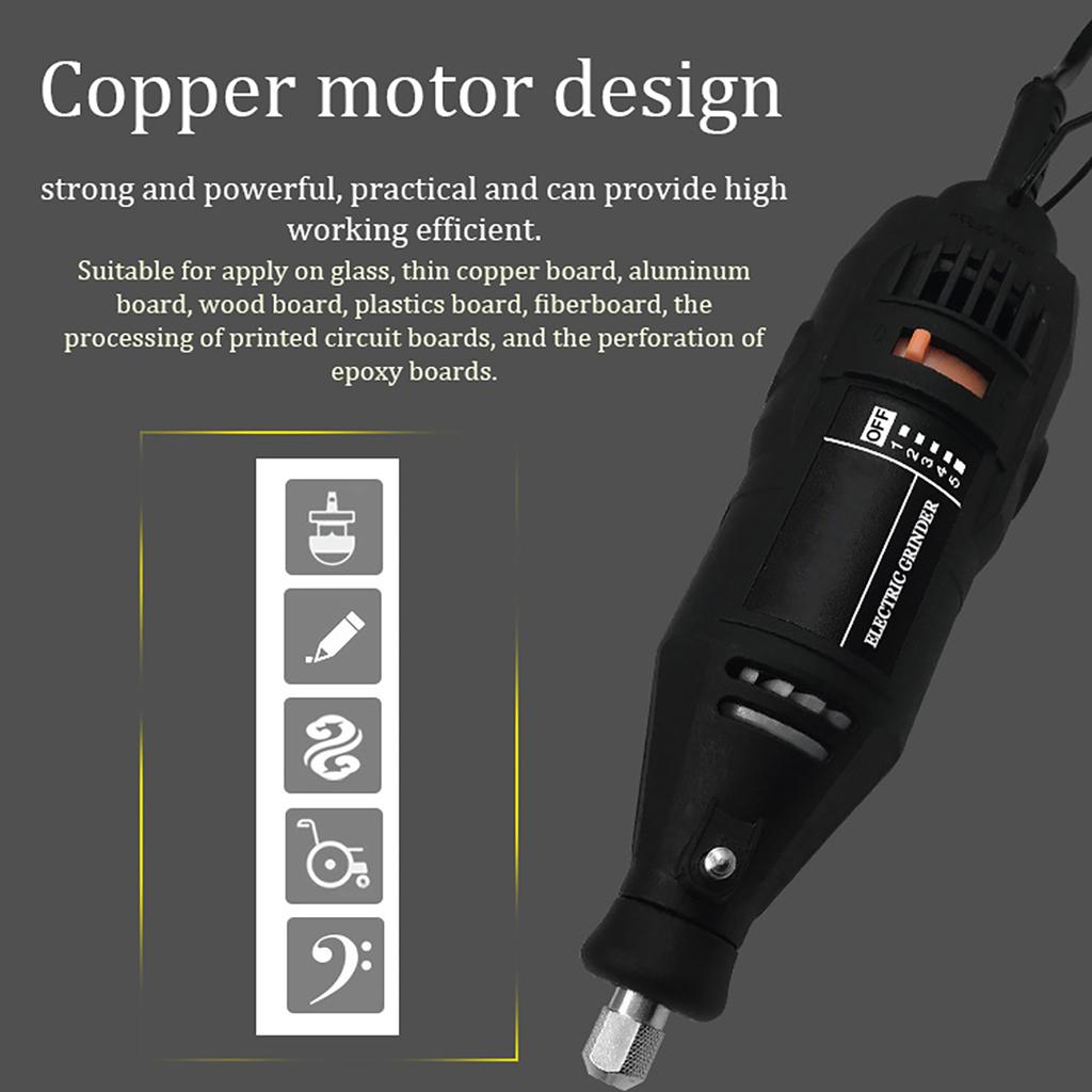 Compact Electric Grinding Pen Stone Polishing Machine Metal Lettering Carving Engraving Grinding Device USB Rechargeable 5 Gears of Speds  