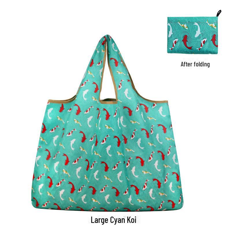 Portable Eco-friendly Japanese Cloth Shopping Bags – Waterproof, Foldable, and Washable for Supermarket Use