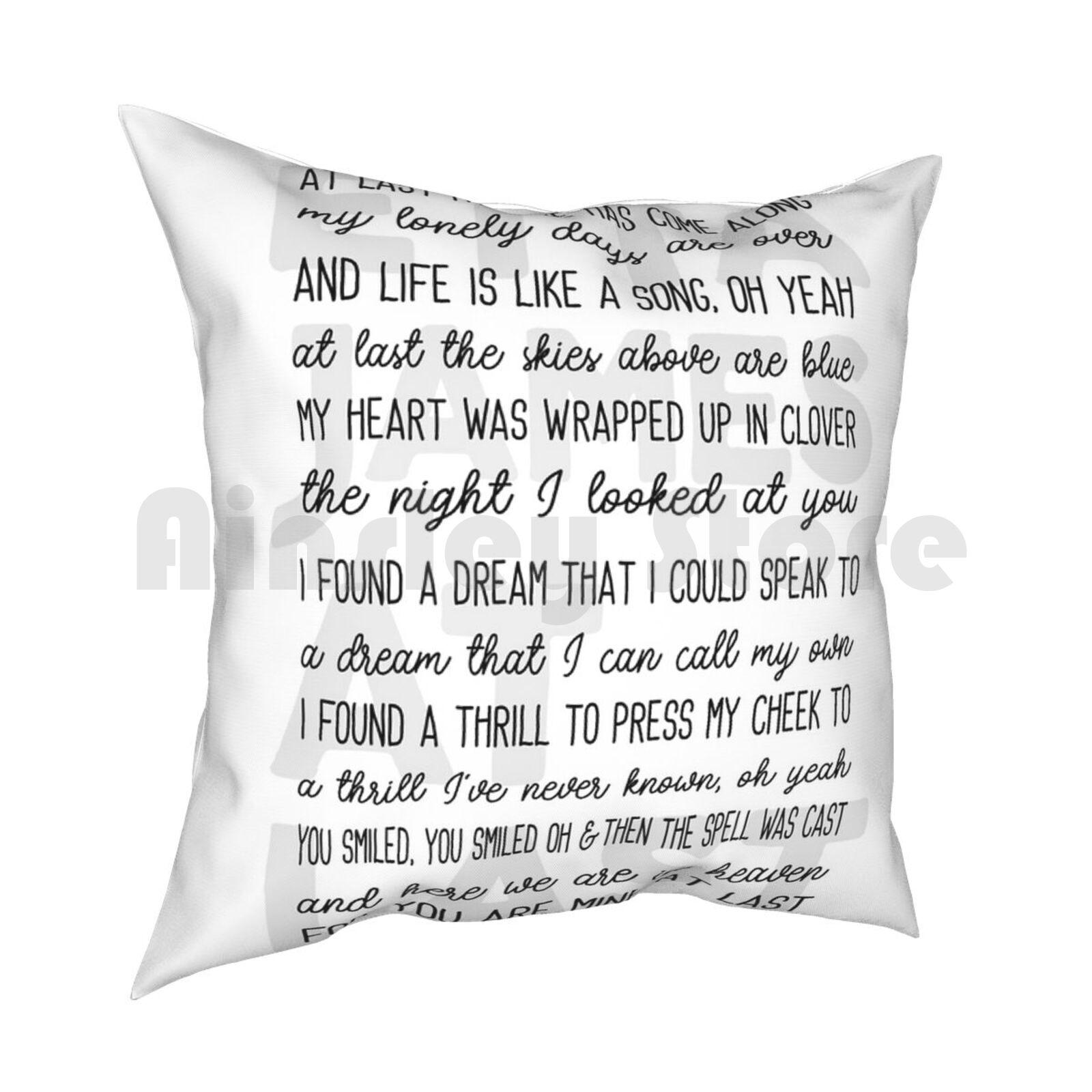 Etta JamesAt Last Music Print Pillow Case Printed Home Soft DIY Pillow Cover Etta James At Last Music Notes Lullaby Song 30x30cm 12x12in