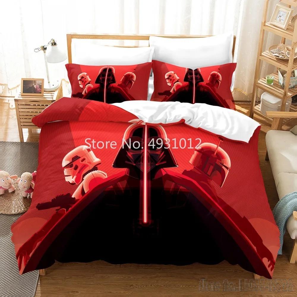 Anime 3D Printed Black Warrior Bedding Set Baby Duvet Cover Sets Bedclothes Twin Single King Kids Adult Gift