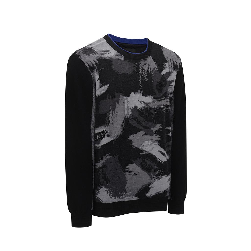 ANEW GOLF Men Wi Brushstroke Windproof Sweater_Bk