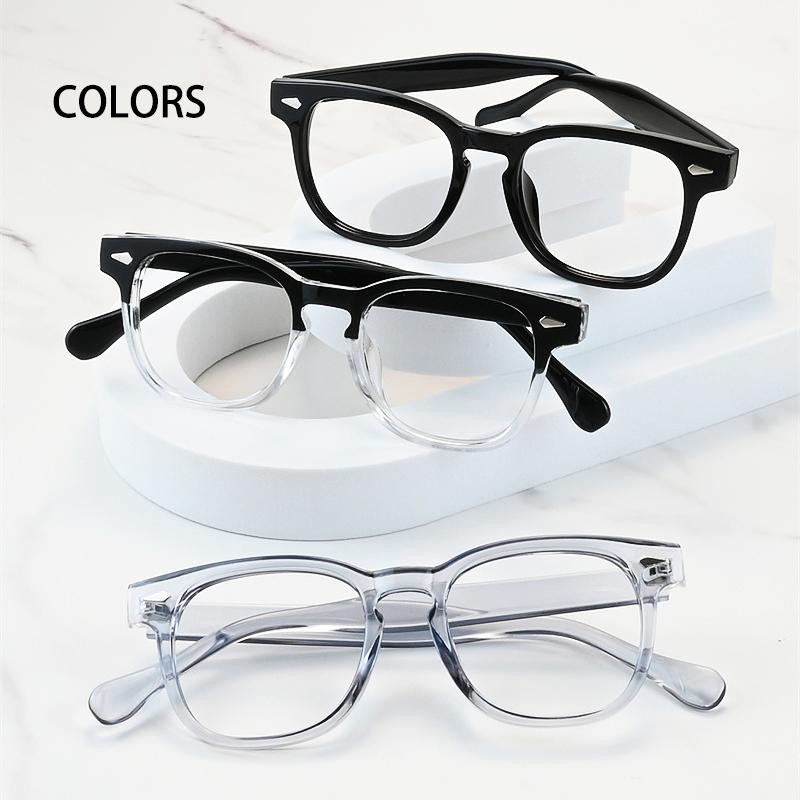 Vintage Rectangle Rivet Frame Myopia Glasses Anti Blue Light Women Near Sight Eyewear Prescription Nearsight