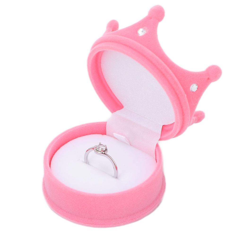 Crown Jewelry Box Personalized Simple Retro Design Earrings Necklace Jewelry Packaging BoxPink