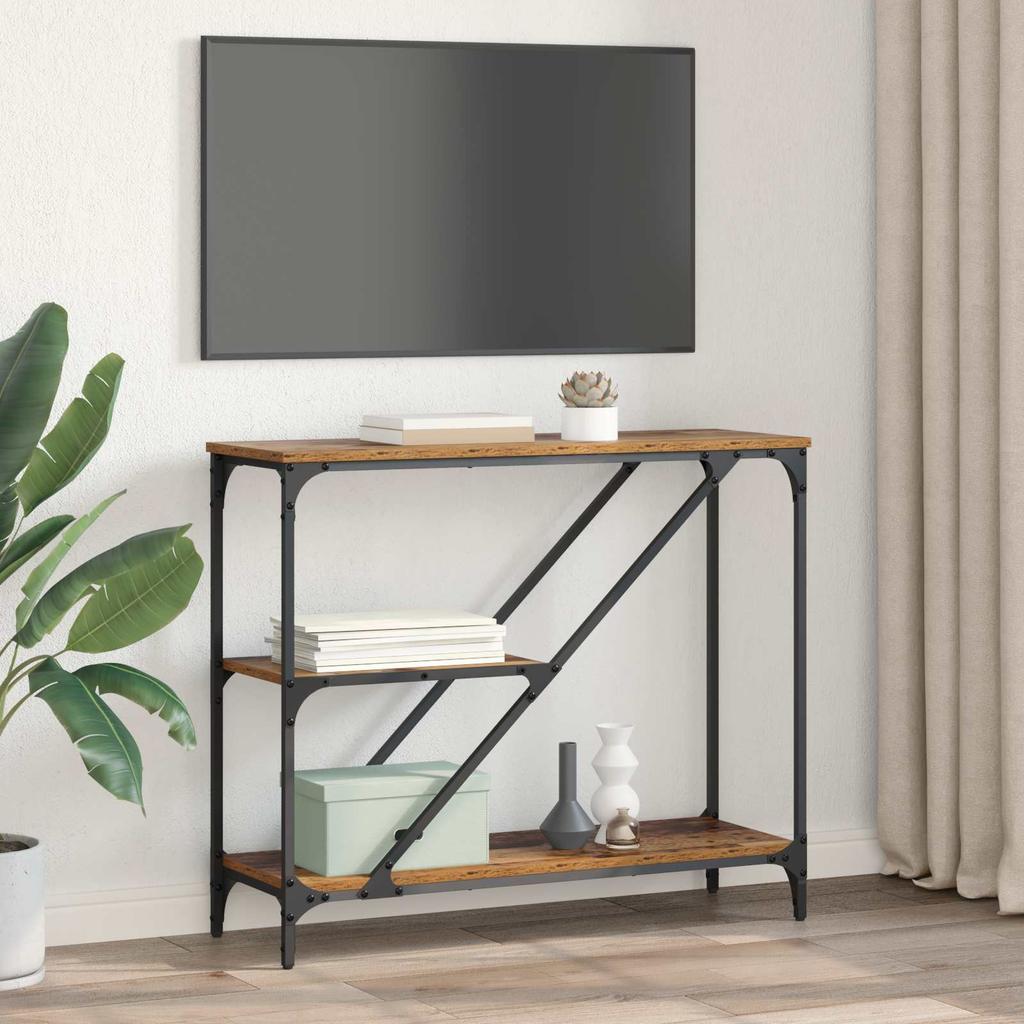 Console Table Reclaimed Wood 88.5 x 30 x 75 cm Engineered Wood