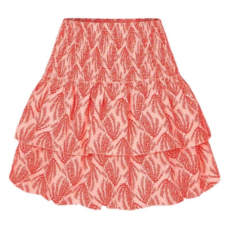 Φλοράλ Πλισέ Κοντή Φούστα Για Γυναίκες Vintage Γυναικεία Ψηλόμεση Μίνι Φούστα με Βολάν Γυναικείο Φόρεμα Διακοπών Μποέμ