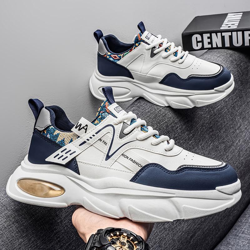 Autumn men's shoes new 2025 breathable youth sports shoes trendy versatile platform casual running dad shoes men