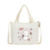 Cartoon Cute Rabbit Strawberry Print Children Shoulder Canvas Bag For Daily Use