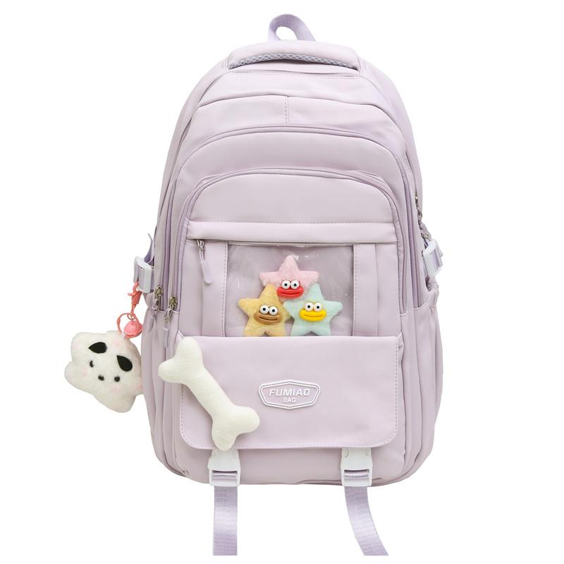 Sac d'école pour collégienne Sac à dos grande capacité pour femme