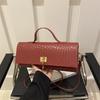 Frühling und Sommer neue strukturierte gewebte Muster Mode Handtasche personalisierte Schultertasche Umhängetasche minimalistischer Stil kleine quadratische Tasche